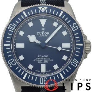 튜더 펠라고스 FXD 시계 Pelagos FXD 42mm M25707B/25 박스 보증서 밴드 티타늄/나일론 남성 시계 블루 미품 【중고】