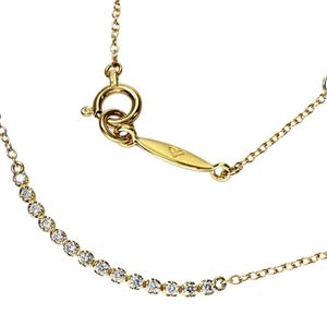 AHKAH/아카 비리브 유 롱 다이아몬드 0.10ct 네크리스 K18 골드 1.8g 48cm 여성용 【중고】