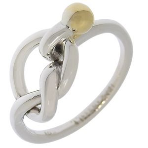 Tiffany & Co. Love Knot Ring, Size 12, Sterling Silver 925 x 18K Yellow Gold, Approx. 2.9g, Women's [Pre-owned]
