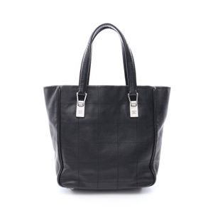 [Used] Chanel CHANEL Tote Bag Chocolate Bar Black Lambskin (Sheepskin) Chocolate Bar Tote Bag Women's Used B