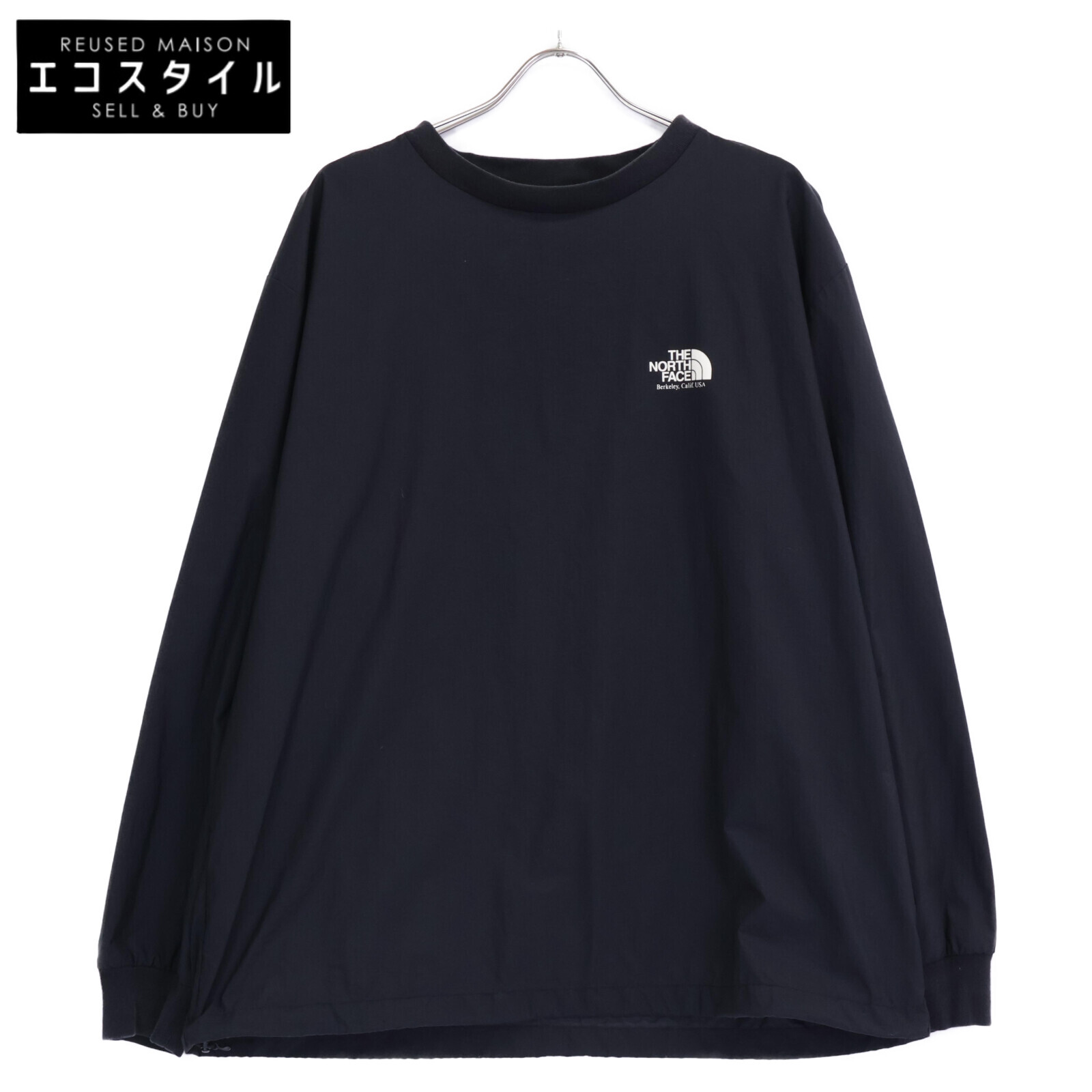 The North Face Purple Label NP2320N Black Graphic Woven Tee Long
