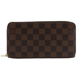 Louis LOUIS VUITTON Zippy Wallet, Long Wallet, Round Zipper, N60015, Damier Canvas, 2011, Ebene, CA4171, Zipper, Unisex [Used]