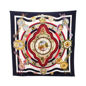[二手] 愛馬仕 HERMES 圍巾 Carre 90 Parmi les fleurs je compte les heures Silk Carre 90 女士二手 A