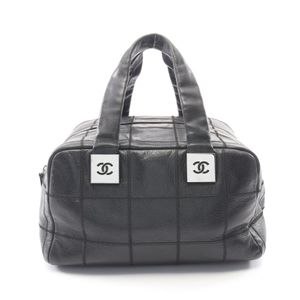 [Used] Chanel CHANEL Handbag Chocolate Bar Black Caviar Skin (Grained Calf) Chocolate Bar Handbag Women's Used B