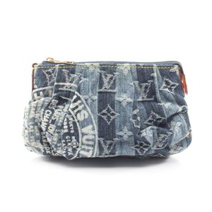 [二手] 路易威登LOUIS VUITTON Pouch Trousse leye M95335 藍色牛仔皮革 Trousse leye女士二手 A