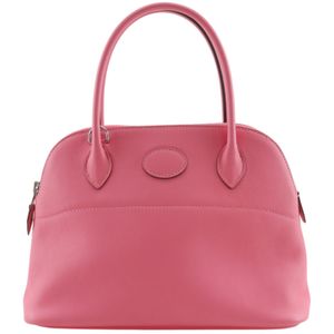 Hermes Bolide 27 Handbag, 2-Way Shoulder Bag, Swift Leather, 2017 Model, Pink/Silver Hardware, Condition A, Shoulder Bag/Handbag, 2-Way, A5 Size, Zipper Closure, Women's [Used]