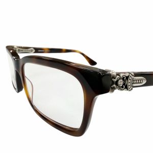 良品▼CHROME HEARTS 크롬하츠 RUMPLEFORESKIN 925 마블 안경 아이웨어 브라운 실버 56□18-145 도수 포함 일본 제조 총 중량 46.00g 남성용
