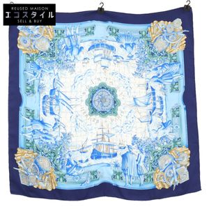 愛馬仕 AZVLEJOS 絲質方巾 90 [二手]