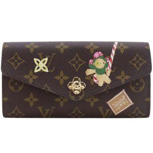 Louis LOUIS VUITTON Portefeuille Sarah NM Long Wallet, Vivienne M12207, Monogram Canvas, Brown, Snap Button, Women's [Used]