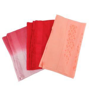 一組三條腰帶（和服腰飾），由純絲綢和合成纖維製成。 [二手]