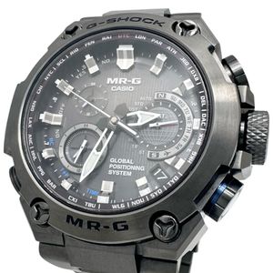 CASIO/คาสิโอ MR-G วันที่ ไฮบริด GPS MRG-G1000D-1AJR นาฬิกาข้อมือ ไทเทเนียม โซลาร์วิทยุ แผ่นหน้าดำ/สายดำ สำหรับผู้ชาย 【มือสอง】