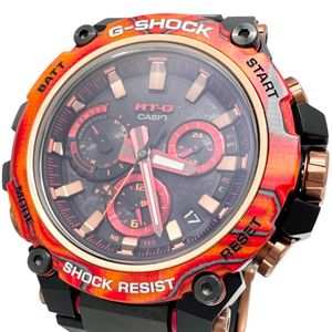 CASIO G-SHOCK 40th Anniversary Limited Edition MTG-B3000FR-1AJR Watch, Stainless Steel/Rubber, Solar Powered, Radio Controlled, Flare RED Dial/Black Rubber, Men's [Used]