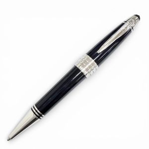 美品△MONTBLANC モンブラン 132089 グレートキャラクターズ ジョン F ケネディ スペシャルエディション 特別生産品 ツイスト式 ボールペン ダークネイビー シルバー ドイツ製 メンズ 筆記確認済み