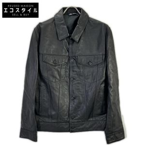Zara Black Lambskin Leather Jacket, Size XL [Used]
