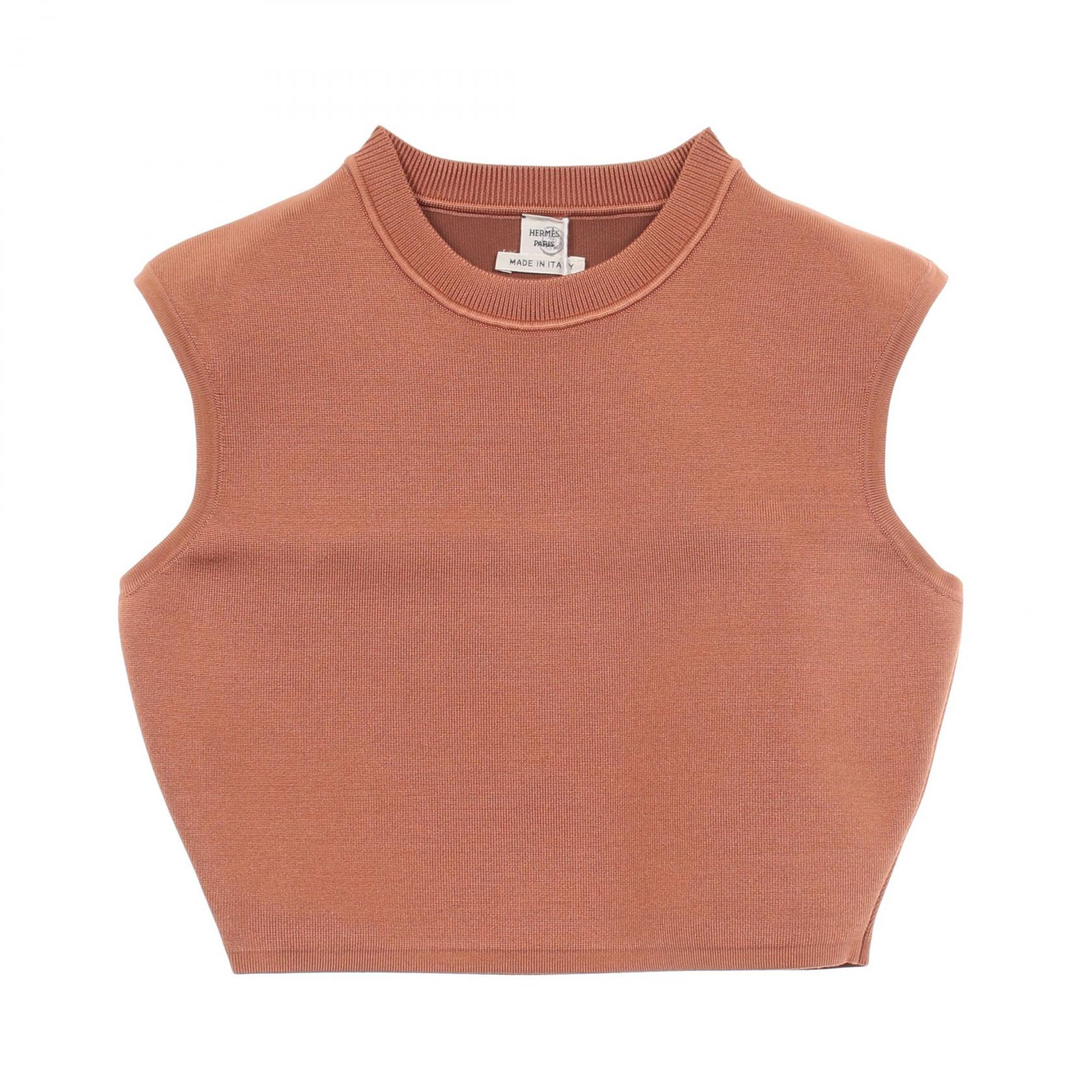Used] Hermes HERMES Knit Sleeveless Silk Top Women's Used A | 日本