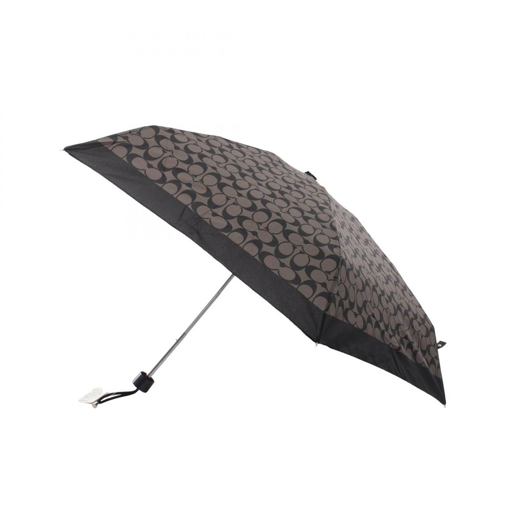 [Used] COACH Signature Folding Umbrella, Gray, Unisex, Unused
