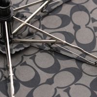 [Used] COACH Signature Folding Umbrella, Gray, Unisex, Unused