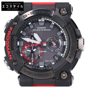 지쇼크 GWF-A1000-1A4JF MASTER OF G-SEA FROGMAN/프로그맨 검은 다이얼 모바일 링크 타프솔라 전파 【중고】
