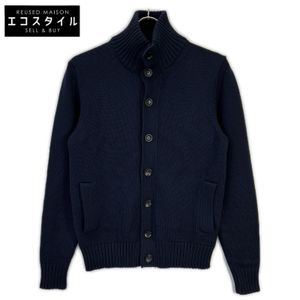 Zanone Navy Chioto Mid-gauge Driver's Knit Cardigan, Size 44 [Used]
