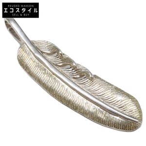 Kenshiro [Excellent Condition] SILVER Japanese Engraved Feather Necklace S [Used]