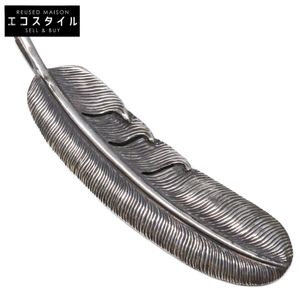 Kenshiro [Excellent Condition] SILVER Japanese Engraved Feather Necklace L [Used]