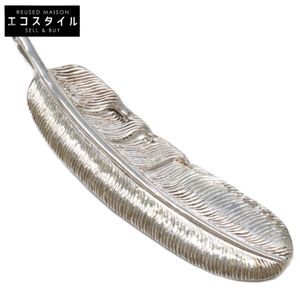 Kenshiro [Excellent Condition] SILVER Japanese Engraved Feather Necklace L [Used]