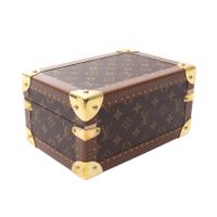 [Used] Louis LOUIS VUITTON Coffret Trésor 24 Monogram Jewelry Box Accessory Case M47000 Leather Coffret Trésor 24 Women's Used A