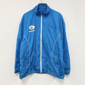 大正製藥リポビタン D淨化草本全拉鍊夾克，拱形印花，大號Logo，淺藍色，L碼，古著