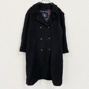 LONDON FOG trench coat, black, size L, used.