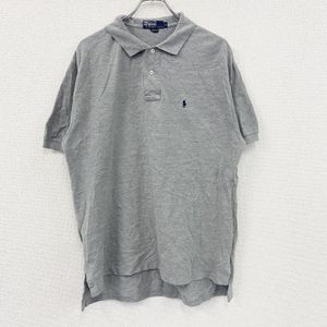 Polo By Ralph Lauren short-sleeved polo shirt, embroidered logo, gray, size L, used.
