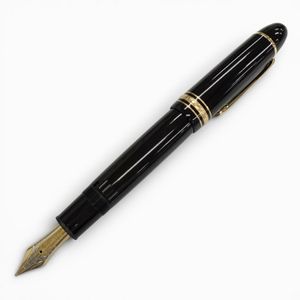 Mint condition △ MONTBLANC Meisterstück 149 White Star 18K 1810 B nib fountain pen, black and gold, made in Germany, men's, ink included, highly recommended ◎