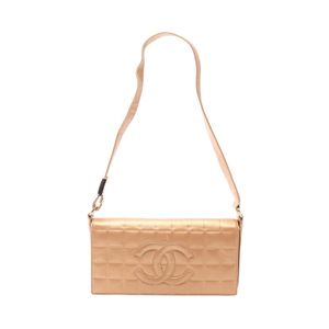 [Used] Chanel CHANEL Shoulder Bag Chocolate Bar Rose Gold Leather Chocolate Bar Shoulder Bag Women's Used B