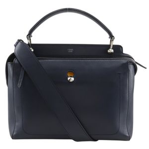 Fendi FENDI手提包 2WAY 肩包 小牛皮 海軍藍 肩包，手提包，2 向手提，A5 拉鍊，Dot com 女士 [二手]