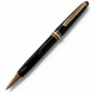 Mint condition □ MONTBLANC M23888 Meisterstück Classic Twist Ballpoint Pen, Black /RED Gold, Made in Germany, Men's, Writing Tested.
