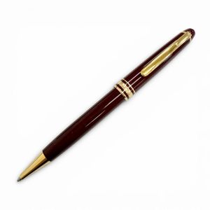 Mint condition △ MONTBLANC Meisterstück Classic Pix White Star Twist Ballpoint Pen, Bordeaux Gold, Made in Germany, Men's, Writing Tested