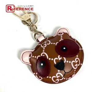 GUCCI GG Emblem Panda Shape Charm Keychain