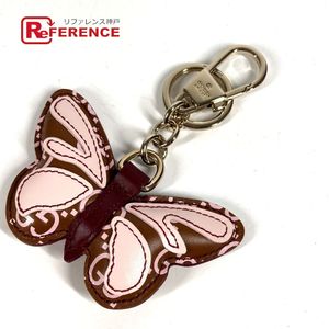 GUCCI GG Emblem Butterfly Shaped Bag Charm Keychain