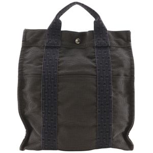 Hermes 爱马仕 Sac Ad PM 双肩包/背包 帆布 灰色 手提/肩背 2way A5 摁扣 女士【二手】