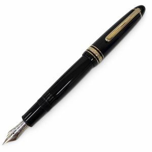 Excellent condition □ MONTBLANC Meisterstück Le Grand 14K F nib, capped fountain pen, black and gold, made in Germany, men's.