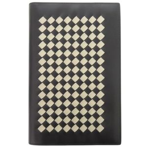 新品同様 ボッテガヴェネタ イントレチャート レザー ブラック 手帳カバー 黒 0531【中古】BOTTEGAVENETA メンズ