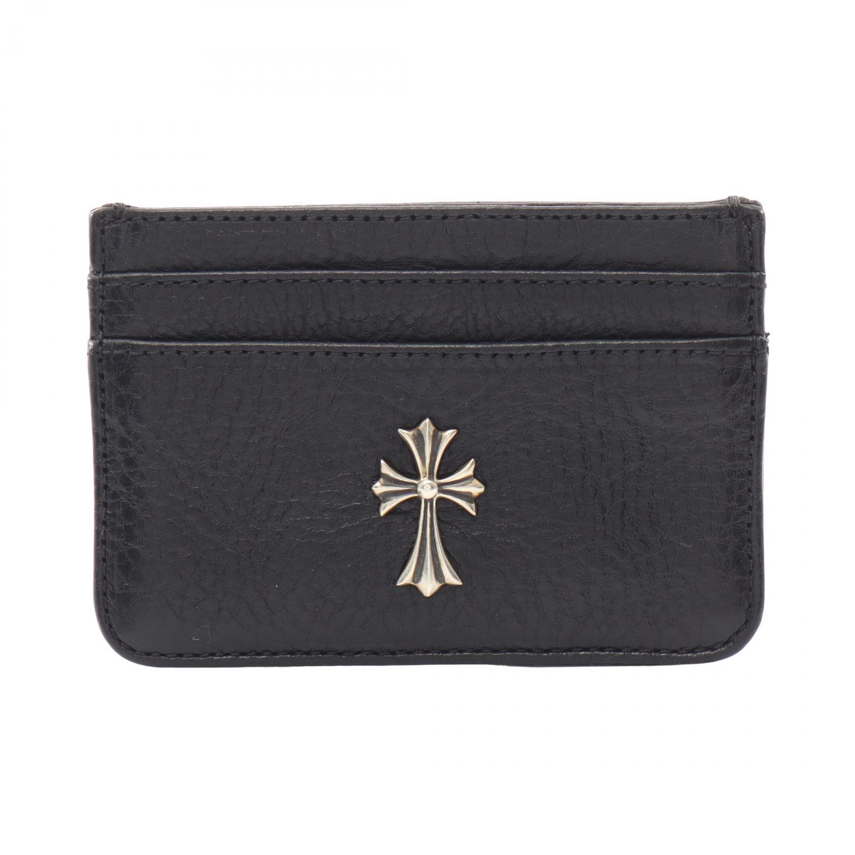 Used] Chrome Hearts CHROME HEARTS Card Case CH Cross Leather Card