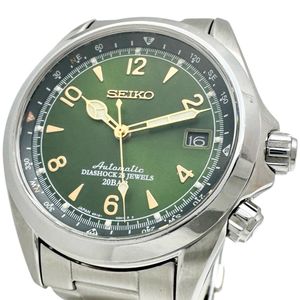 SEIKO Alpinist SARB017/6R15-00E1 Watch, Overhauled, Stainless Steel, Green Dial/Silver Strap, Men's [Used]