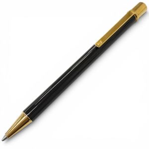 Unused Cartier Must de Cartier twist-action ballpoint pen, black and gold, made in France, men's, writing function confirmed.