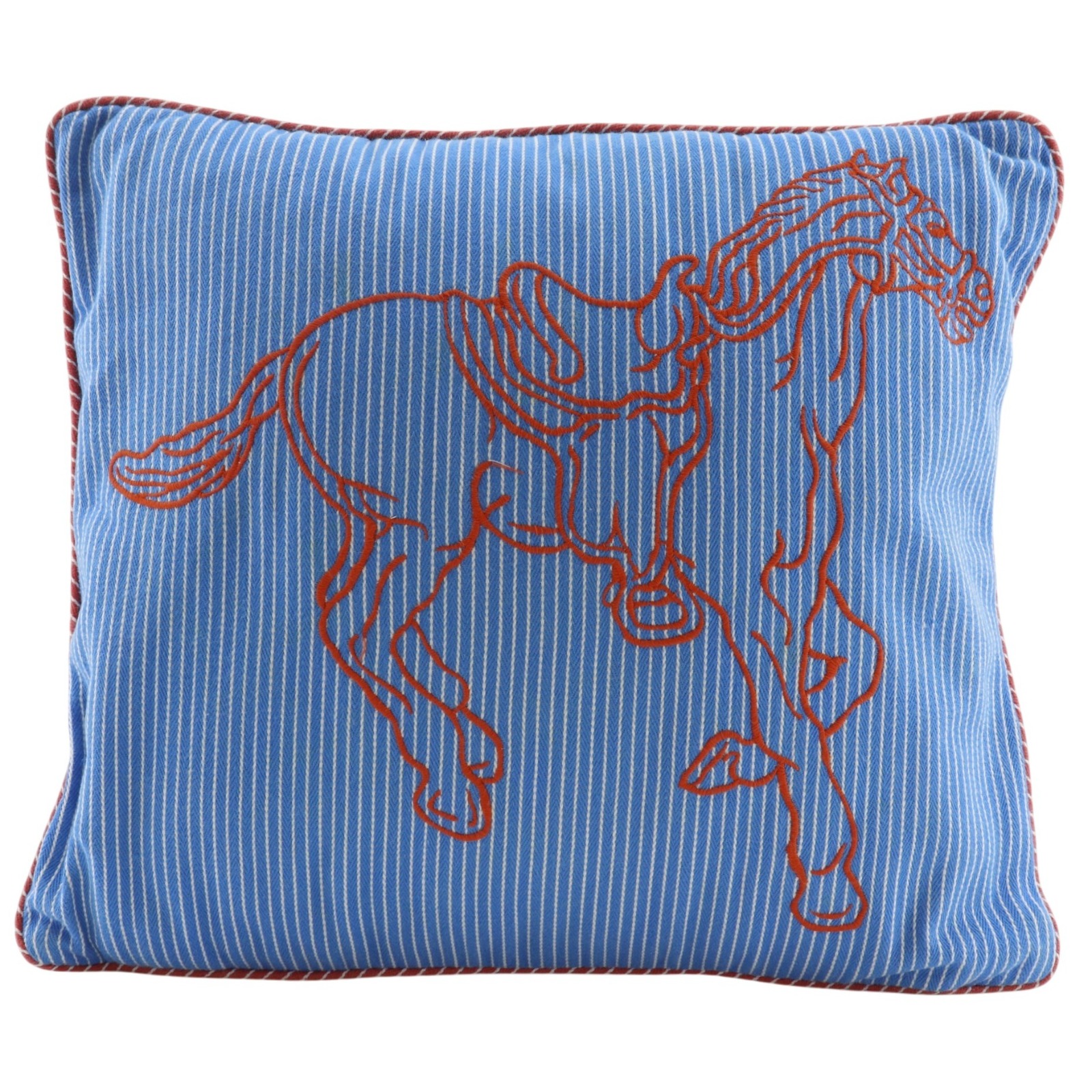 HERMES ウエスタン&カンパニー ミニクッション ブルーストライプ エルメス HERMES ウエスタン＆カンパニー ミニクッション インテリア
