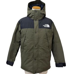 Excellent condition □ THE NORTH FACE ND92237 Mountain Down Jacket GORE-TEX Hooded Down Jacket Khaki M Authentic Men's