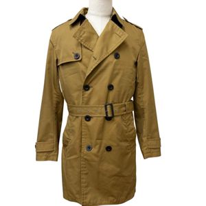 Excellent condition □ COACH F87431 Lambskin Leather Belted Trench Coat Spring Coat Beige Size S Authentic Men's Garment Bag Included