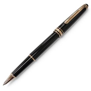 Mint Condition □ MONTBLANC 75th Anniversary 1P Diamond 1816/1924 Limited Edition of 1924 Rollerball Pen, Black Rose Gold, Made in Germany, Men's