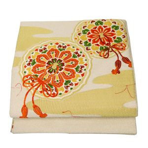 名古屋織錦腰帶，純絲綢（不含金銀線）[二手]