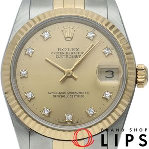 ROLEX Datejust Boyz 10P Diamond 68273G(9) พร้อมกล่องและใบรับประกัน K18YG/SS นาฬิกาผู้ชาย สีแชมเปญ ผ่านการซ่อมบำรุงและขัดเงาแล้ว ปี 1987 สภาพดีเยี่ยม 【มือสอง】