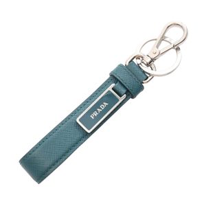 [중고] Prada PRADA 키홀더/키링 SAFFIANO 키링 블루 그린 사피아노 레더 키홀더/키링 유니섹스 Used A
